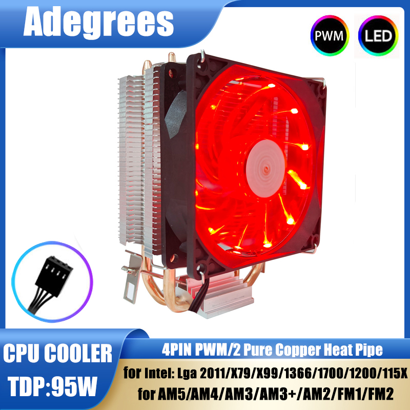 Cpu Cooler - 2 히트 파이프 CPU 쿨러 타워