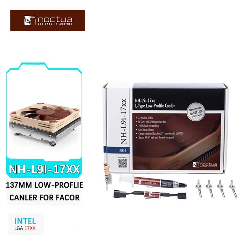 Air Cooler Cpu - Noctua NH-L9i-17xx 2-히트 파이프 얇은 CPU