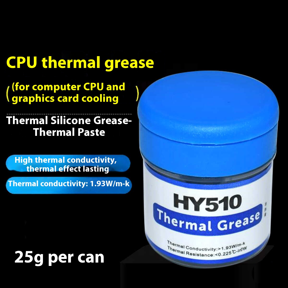 Thermal Paste - HY510 데스크탑 컴퓨터 CPU 열 그리스