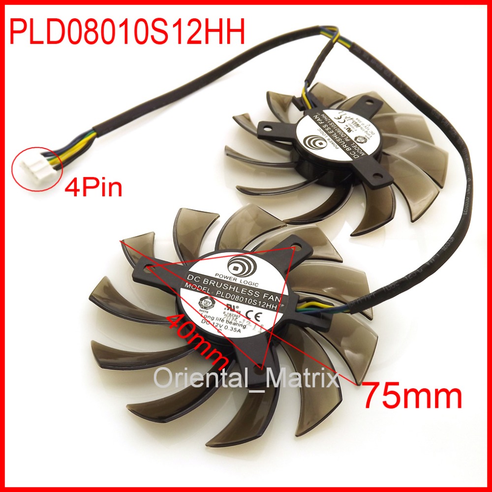 Cpu Heatsink - 무료 배송 2 개/몫 pld08010s12hh 75mm