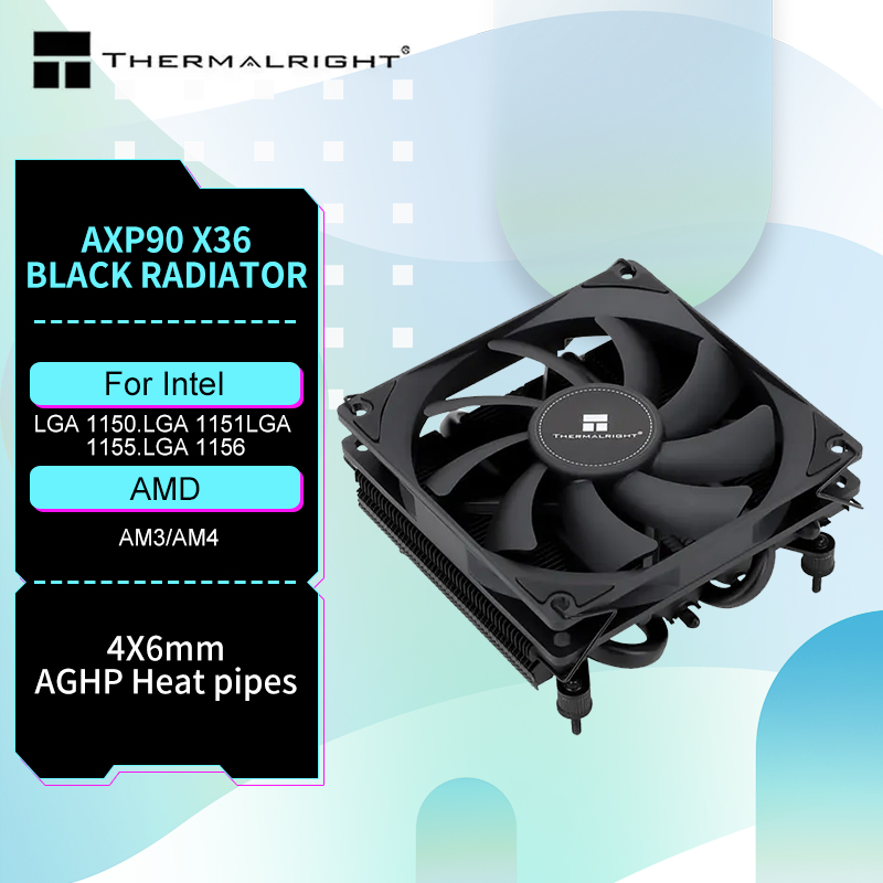 Air Cooler Cpu - Thermalright AXP-90 X36 블랙 CPU 에어