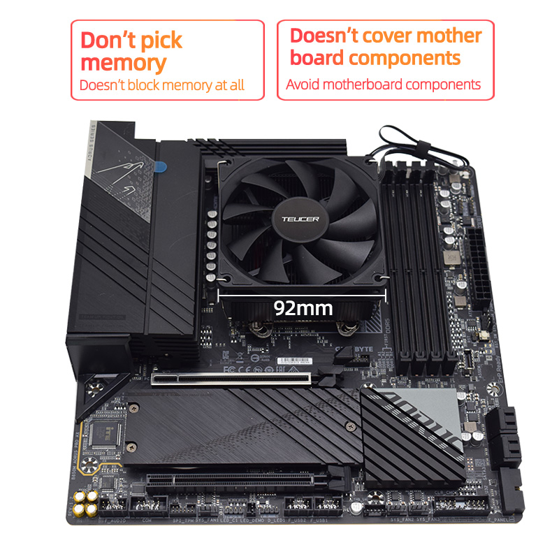 Teucer 높이 45mm CPU 쿨러 ITX 소형 케 - Cpu Heatsink 리뷰 및 가격
