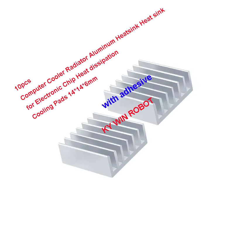 10개 미니 접착식 알루미늄 방열판 14x14x6mm  - Heatsink 리뷰 및 가격