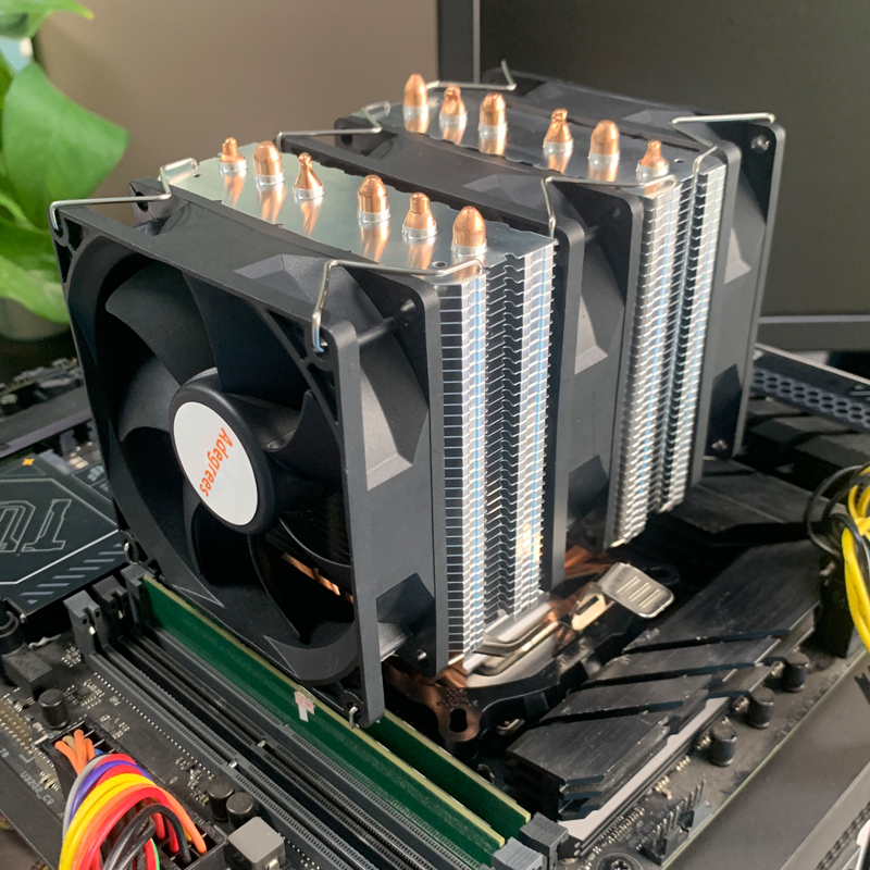 6개의 히트 파이프를 장착한 CPU 공랭 쿨러, 4핀  - Cpu Cooler 리뷰 및 가격